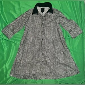 G-Star Mini Chic Black and White Checkered Dress size Small